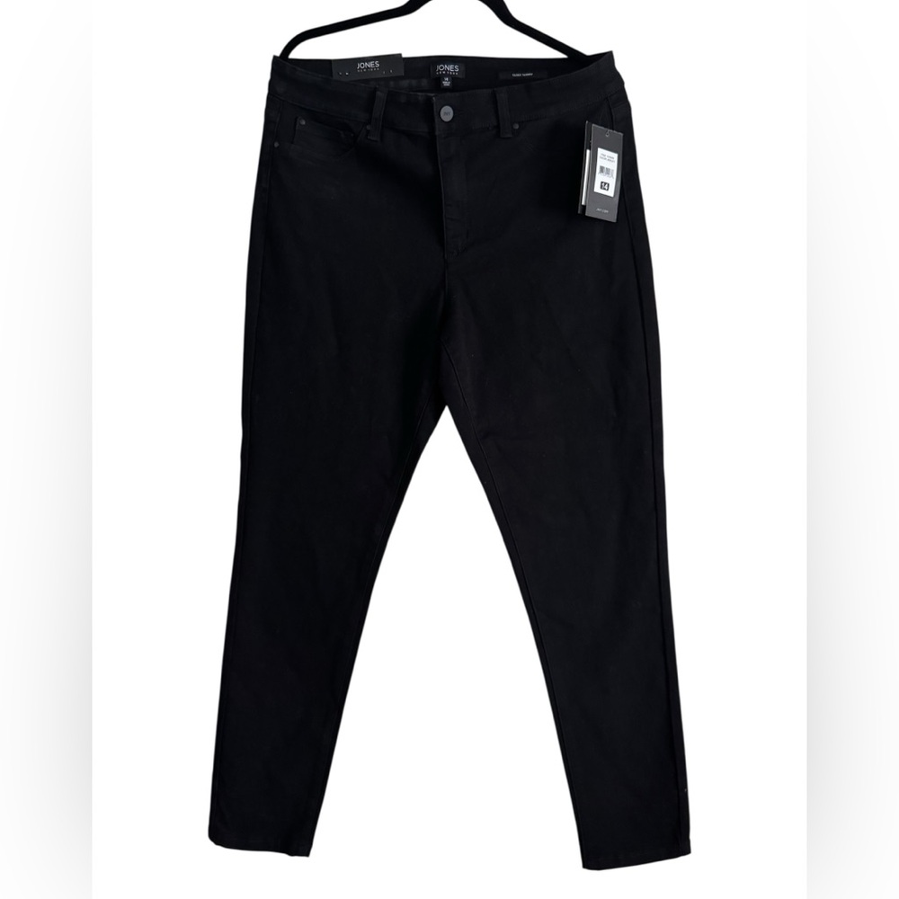 NWT Jones New York Black Essex Skinny Jeggings Stretch Denim Size 14